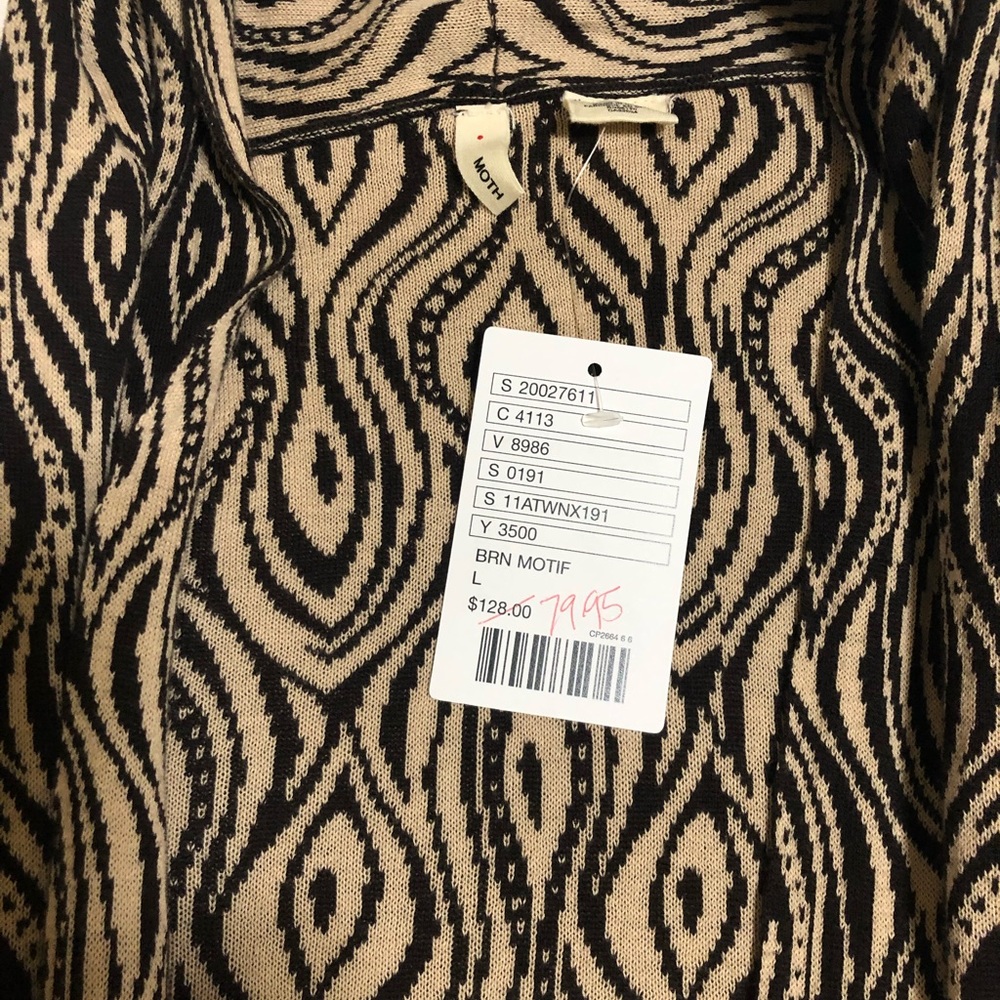 Light moth sweater jacket